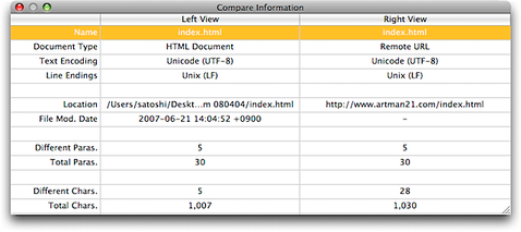 compare information large