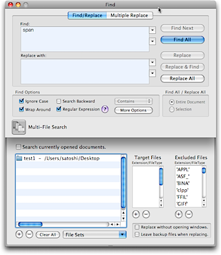 findpanel e textmedium