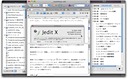 Jedit X の編集ウインドウ